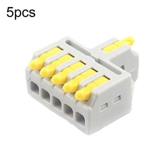 D1-5 Push Type Mini Wire Connection Splitter Quick Connect Terminal Block(Yellow)