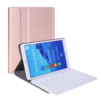 A0M5 Detachable Bluetooth Keyboard + Ultrathin Horizontal Flip Leather Tablet Case for Huawei MediaPad M5 & Honor Tab 5 8 inch, 