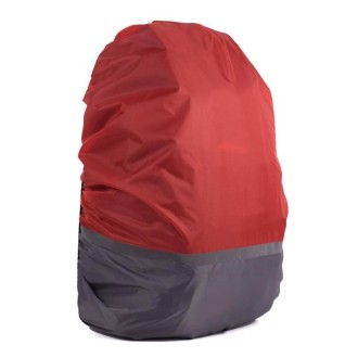 2 PCS Outdoor Mountaineering Color Matching Luminous Backpack Rain Cover, Size: XL 58-70L(Gray + Red)