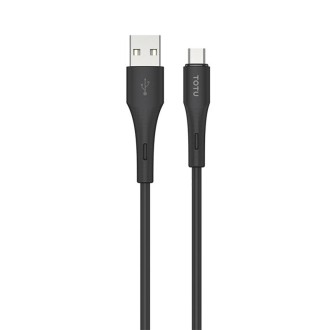 TOTU BM-007 Skin Sense Series USB to Micro-USB Silicone Data Cable, Length:1m(Black)