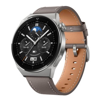 HUAWEI WATCH GT 3 Pro Titanium Smart Watch 46mm Genuine Leather Wristband, 1.43 inch AMOLED Screen, Support ECG / GPS / 14-days 