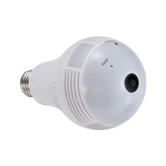 DP001 Light Bulb 360 Degrees Panoramic Fisheye Lens 1.3MP Camera, Support Remote Control, Screenshot and TF Card