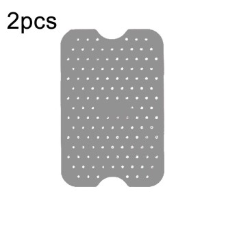 For NINJA DZ201 DZ401 Air Fryers 2pcs Silicone Pad Rectangular Liner(Grey)