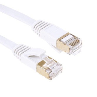 Gold Plated Head CAT7 High Speed 10Gbps Ultra-thin Flat Ethernet RJ45 Network LAN Cable (25m)