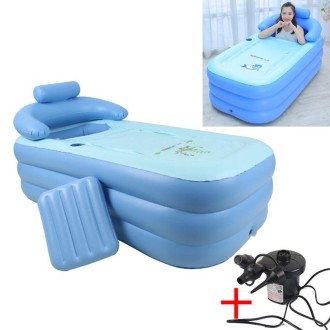 YT-038 Collapsible Sponge Bottom Inflatable Warm Bath Adult Bath Baby Swimming Pool with Charging Pump