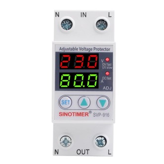 SINOTIMER SVP-916 Adjustable Self-resetting Over-voltage Under-voltage Protector, Current: 80A