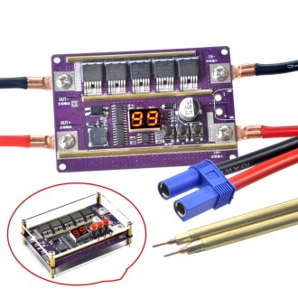 Start Treasure Version 12V Digital Display DIY Battery Spot Welding Machine Pen Control, Style:10 Square Pen With Case