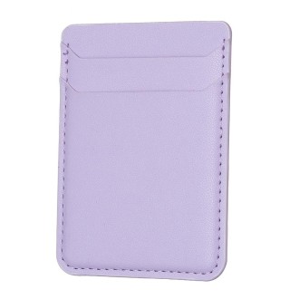 BFK12 R20 Texture Card Bag Mobile Phone Back Sticker(Purple)