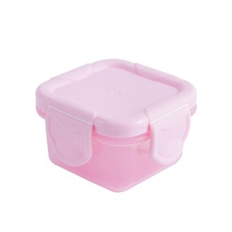 60ml Mini Fresh-Keeping Box Food Grade Thickened Sealed Baby Food Supplement Box(Girly Pink)