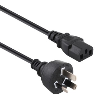 Computer PC POWER Cord 3 pin Cable, Length: 1.8m, AU Plug(Black)