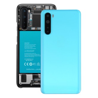 For OnePlus Nord Battery Back Cover with Camera Lens Cover (Blue)