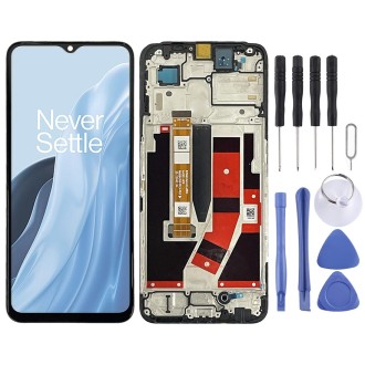 IPS LCD Screen for OnePlus Nord N300 Digitizer Full Assembly with Frame (Black)