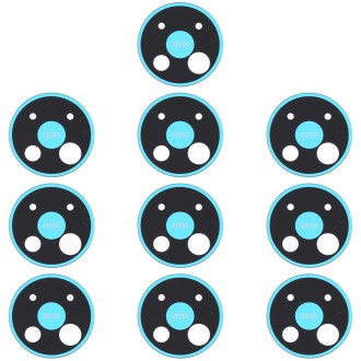 10 PCS Camera Lens Cover for Nokia C5 Endi (Blue)