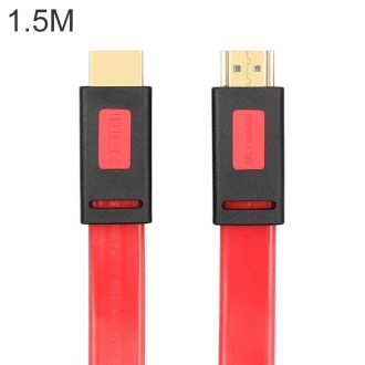 ULT-unite 4K Ultra HD Gold-plated HDMI to HDMI Flat Cable, Cable Length:1.5m(Transparent Red)