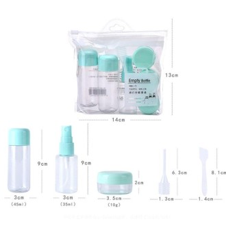 8 PCS/set PVC Material Portable Mini Traveler Packing Bottle Press Bottle Cream Box Random Color