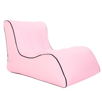 BB1803 Foldable Portable Inflatable Sofa Single Outdoor Inflatable Seat, Size: 70 x 60 x 55cm(Pink)