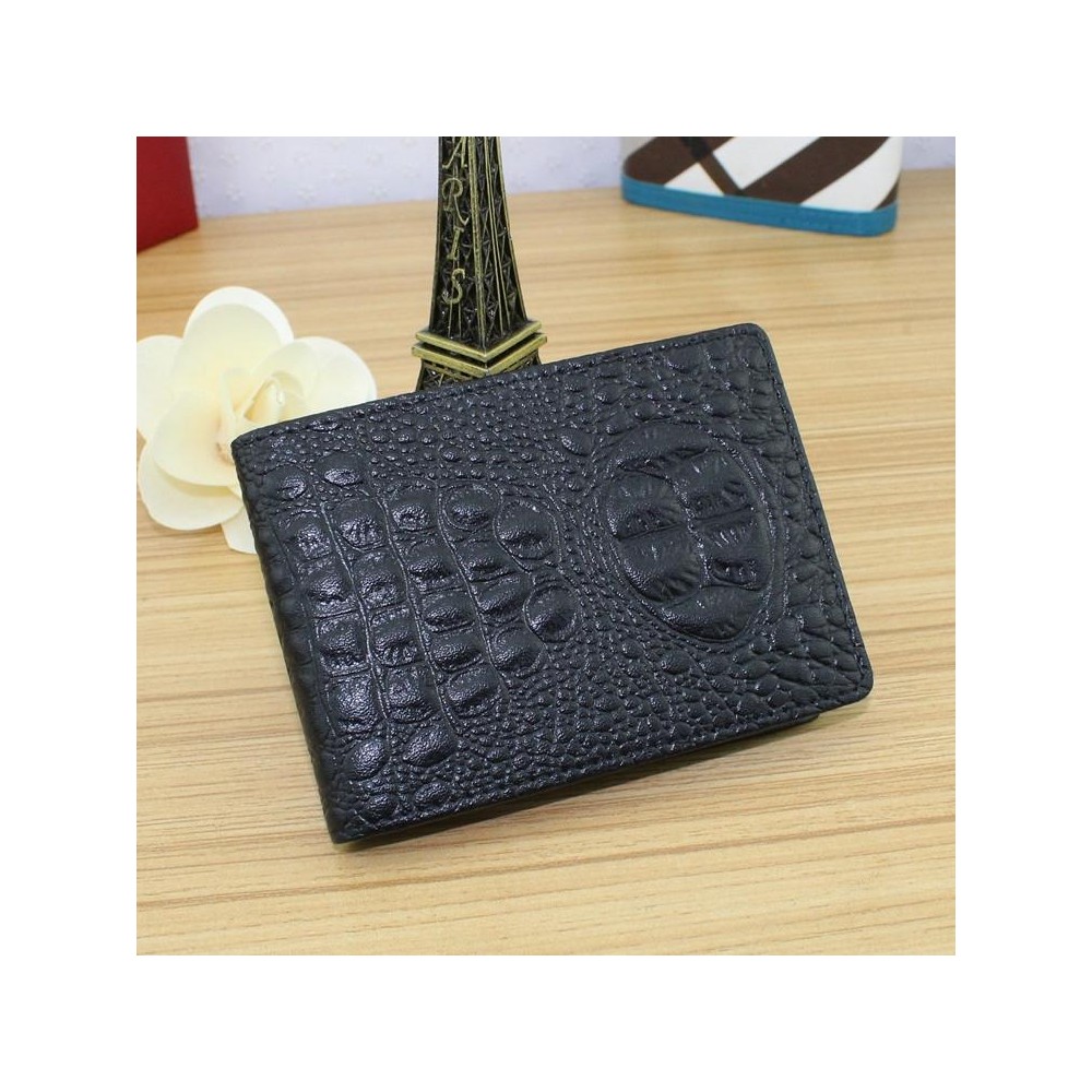 Crocodile Pattern Driver License Cover Universal Driver License Holder Card Slot ID Card Holder(Black)