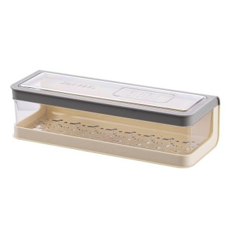 Kitchen Hollow Drain Chopsticks Storage Box(Gray)