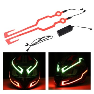 MB-MHL002 Motorcycle Modification Accessories Universal Pasteable Helmet Light Strip(Red)