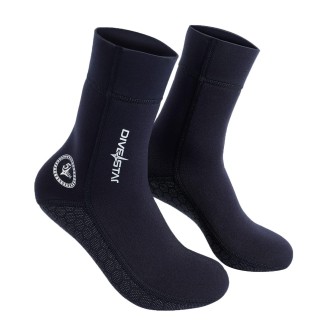 DIVESTAR Diving Neoprene Socks For Men Women Scuba Booties, Spec: 5mm Black(M 39-40)