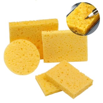 High Temperature Resistant Soldering Iron Cleaning Cotton Wood Pulp Sponge,Spec: Thickened Square 6x6cm