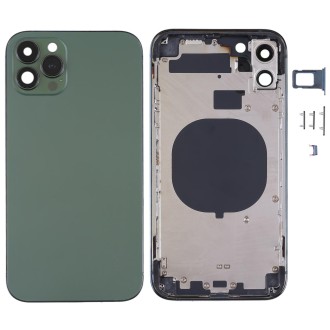 Electroplated Frame Back Housing Cover with Appearance Imitation of iP13 Pro for iPhone 11(Green)