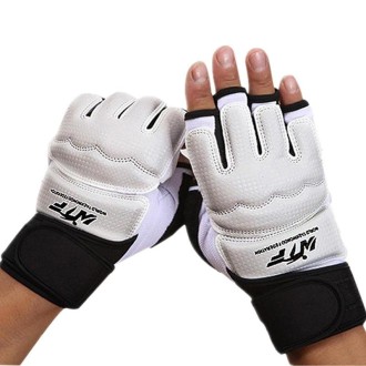 Half Fingers Adults Sandbag Training Boxing Gloves PU Leather Fitness Sparring Taekwondo Gloves, SIZE:L