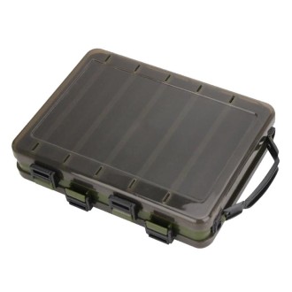 HB327 14 Grids Double Side Luya Tool Box Translucent Bait Organizer(Dark Green)