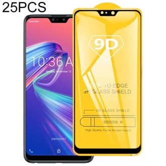 25 PCS 9D Full Glue Full Screen Tempered Glass Film For Asus Zenfone Max Pro (M2) ZB631KL