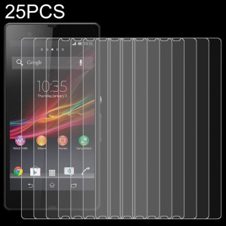 25 PCS For Sony Xperia Z / L36h 0.26mm 9H Surface Hardness 2.5D Tempered Glass Film