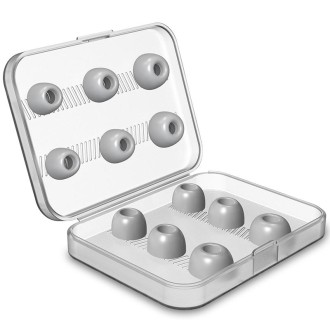 12 PCS Wireless Earphone Replaceable Memory Foam Ear Cap Earplugs for AirPods Pro, with Storage Box(Grey)