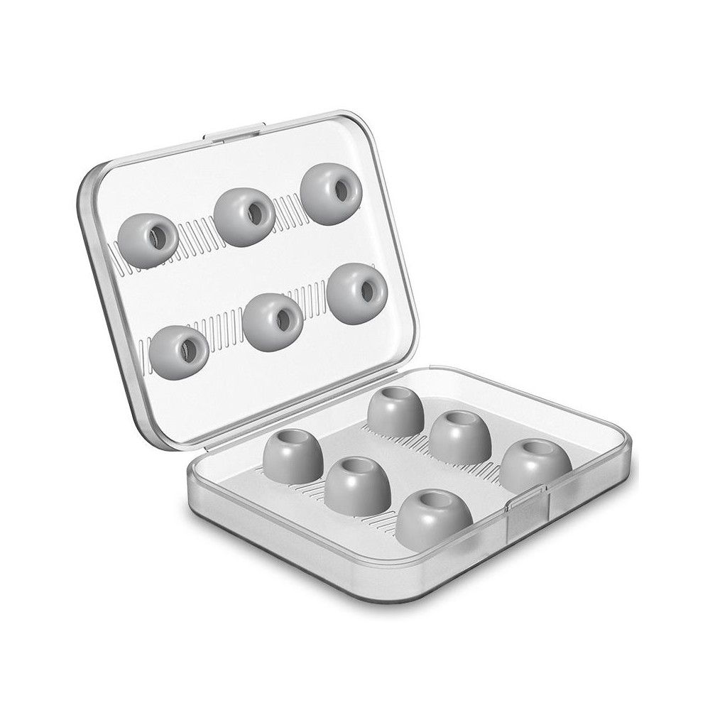 12 PCS Wireless Earphone Replaceable Memory Foam Ear Cap Earplugs for AirPods Pro, with Storage Box(Grey)