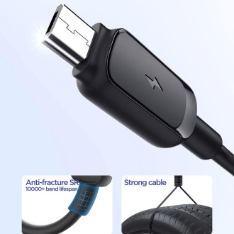 JOYROOM S-AM018A14 Multi-Color Series 2.4A USB to Micro USB Fast Charging Data Cable, Length:2m(Black)