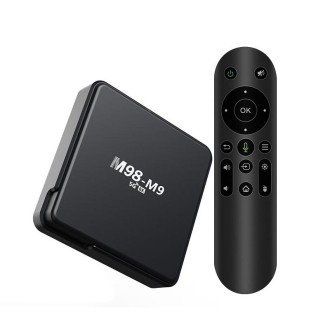 M98-M9 Quad-core ARM Cortex-A53 WiFi Bluetooth 4K HD Android TV Box, RAM:2GB+8GB(EU Plug)