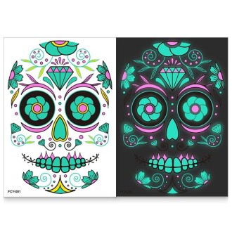 Halloween Two-Color Luminous Funny Tattoo Stickers Face Sticker(FCY-001)