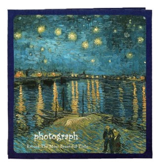 Retro Art DIY Handmade Photo Album Self-Adhesive Film Album, Style： 18 inch Starry Night(20 White Card Inner Pages)