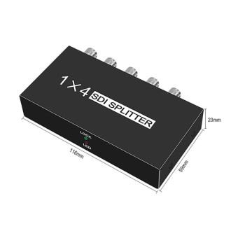 1 In 4 Out SD-SDI / HD-SDI / 3G-SDI Distribution Amplifier Video SDI Splitter(UK Plug)