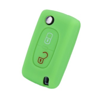 2pcs Car Key Cover for Peugeot 206/207/4008/3008 Citroen Sega/Triumph/C5(New Green)