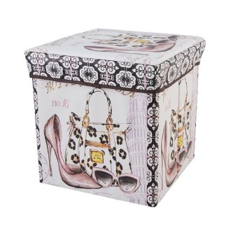 Multifunctional Storage Stool Can Sit Adult Folding Chair Home Change Shoe Bench Children Storage Box(High-Heeled Shoes)