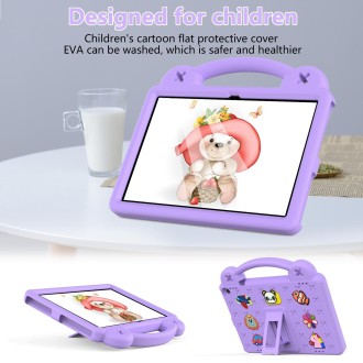 For Walmart Onn 10.1 2022 / 100071485 Handle Kickstand Children EVA Shockproof PC Tablet Case(Light Purple)