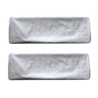 1pair Dustproof Waterproof Thickened Oxford Cloth License Plate Cover(Silver)