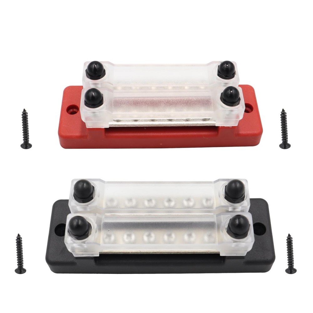 CP-3110 1 Pair 150A 12-48V RV Yacht Double-row 6-way Busbar