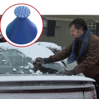 2 PCS Car Magic Window Windshield Car Ice Scraper Shaped Funnel Snow Remover Deicer Cone Deicing Tool Scraping