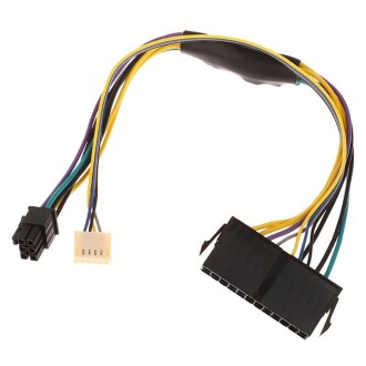 For HP Elite 8100 8200 8300 ATX 24pin To 6P Adapter Cable