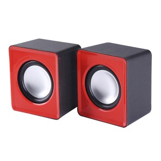 USB Mini Mobile Phone Computer Wired Speaker, Does Not Support Tuning(Red)