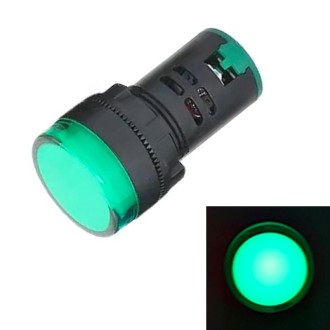 12V AD16-22D / S 22mm LED Signal Indicator Light Lamp (Green)