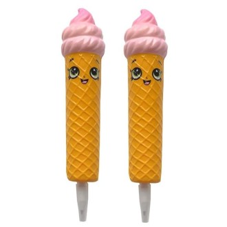 2 PCS TTPU1149 Smiley Ice Cream Slow Rebound Decompression Toy(Pink)