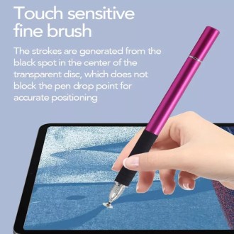 AT-31 Conductive Cloth Head + Precision Sucker Capacitive Pen Head 2-in-1 Handwriting Stylus(Black)