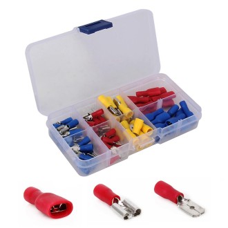 80 in 1 Mixed Cold Press Electrical Insulated Terminals Crimp Connectors Assortment Kit