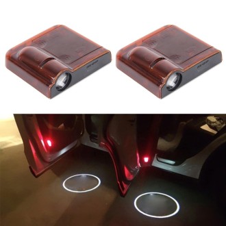 2 PCS LED Ghost Shadow Light, Car Door LED Laser Welcome Decorative Light, Display Logo for Chevrolet Car Brand(Red)